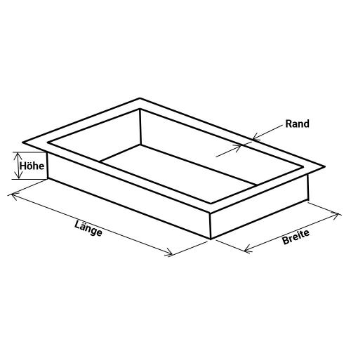 3D Folieneinleger EPDM rechteckig Maßanfertigung für Koibecken