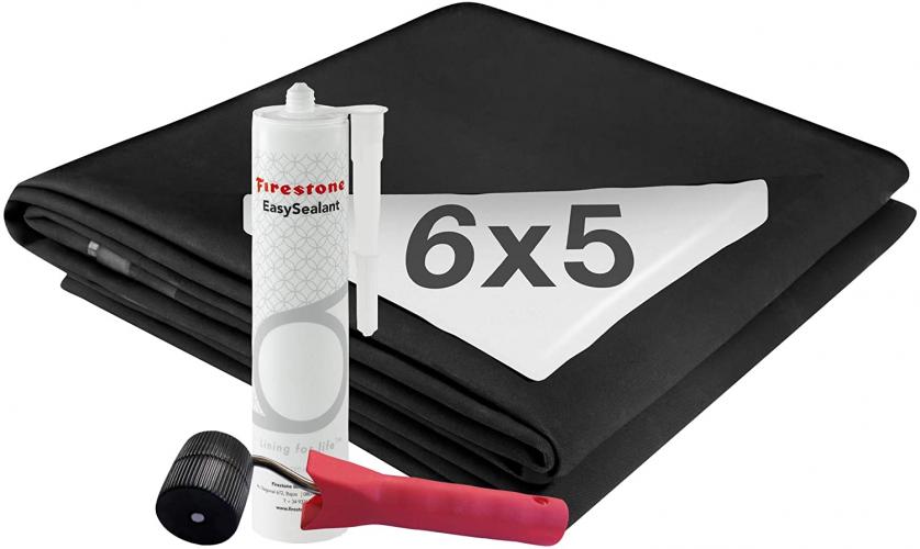 Firestone Teichfolie EPDM PondEasy Set mit Kleber und Nahtroller - 0,8mm - Zuschnitt 6 x 5 m