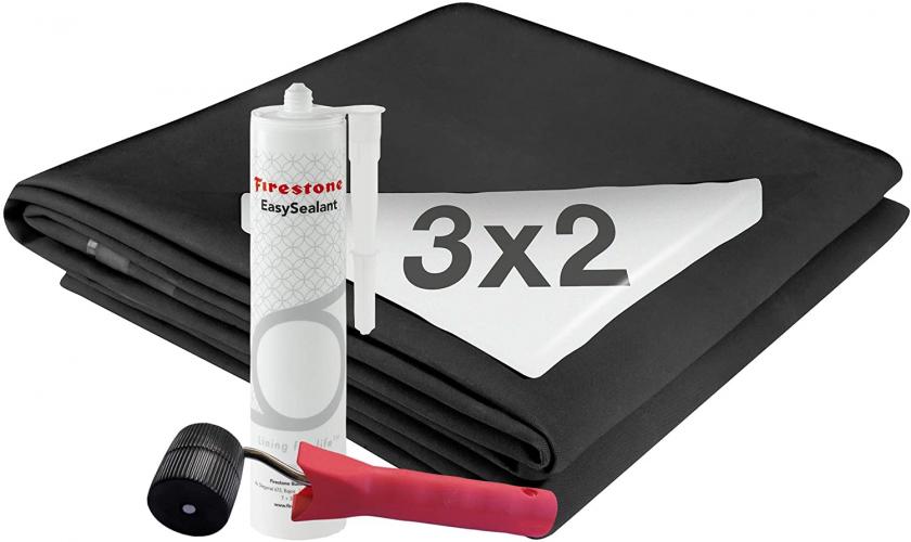 Firestone Teichfolie EPDM PondEasy Set mit Kleber und Nahtroller - 0,8mm - Zuschnitt 3 x 2 m