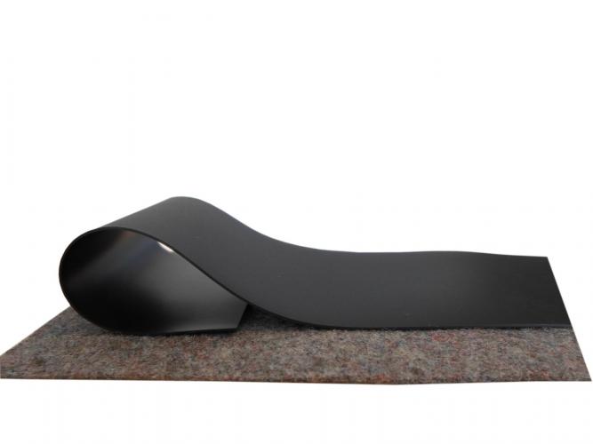 PVC Folie schwarz + Vlies
